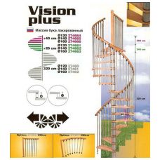 Винтовая лестница с центральной стойкой Vision plus 160