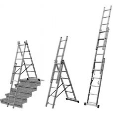 Трехсекционная лестница Krause Corda 3x10 с доп функцией 013408