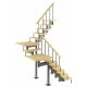 Мэжэтажная модульная лестница Комфорт (с поворотом 180 градусов и двумя площадками) высота шага 180 мм