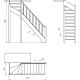  Деревянная межэтажная лестница Лес-715 (поворот 90°)