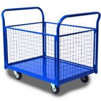 Платформенная тележка с сетчатыми бортами ТС 3