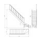  Деревянная межэтажная лестница ЛЕС-07 правозаходная (поворот 90 градусов)