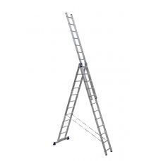Трехсекционная лестница Алюмет 3х12 алюминиевая усиленная