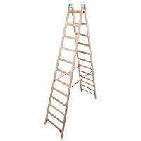 Двусторонняя стремянка Krause 2x12 с перекладинами (деревянная) 170224 Двусторонняя стремянка Krause 2x12 с перекладинами (деревянная) 170224