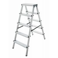 Стремянка Новая Высота 5 ступени NV1120  2-х сторонняя алюминиевая