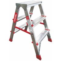 Стремянка NV3120 Новая Высота 3 ступени 2-х сторонняя алюминиевая