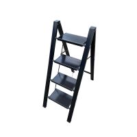 Стремянка алюминиевая Milano 4 широкие ступени,  рабочая  высота 291 см., цвет чёрный