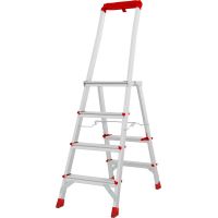 Стремянка Новая Высота NV 3135 с лотком-органайзером и большой верхней площадкой 4 ступени 