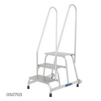 Монтажная подставка Megal МП-1 3 ступени с двумя поручнями и колесами