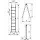  Лестница стеклопластиковая трансформируемая в стремянку ЛСПТД-1,0 м.