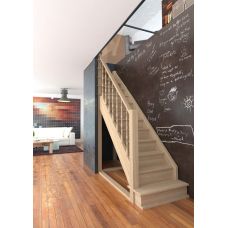 Деревянная межэтажная лестница Лес-215 (поворот 90°)