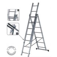 Лестница-стремянка SevenBerg 3x14 алюминиевая трехсекционная